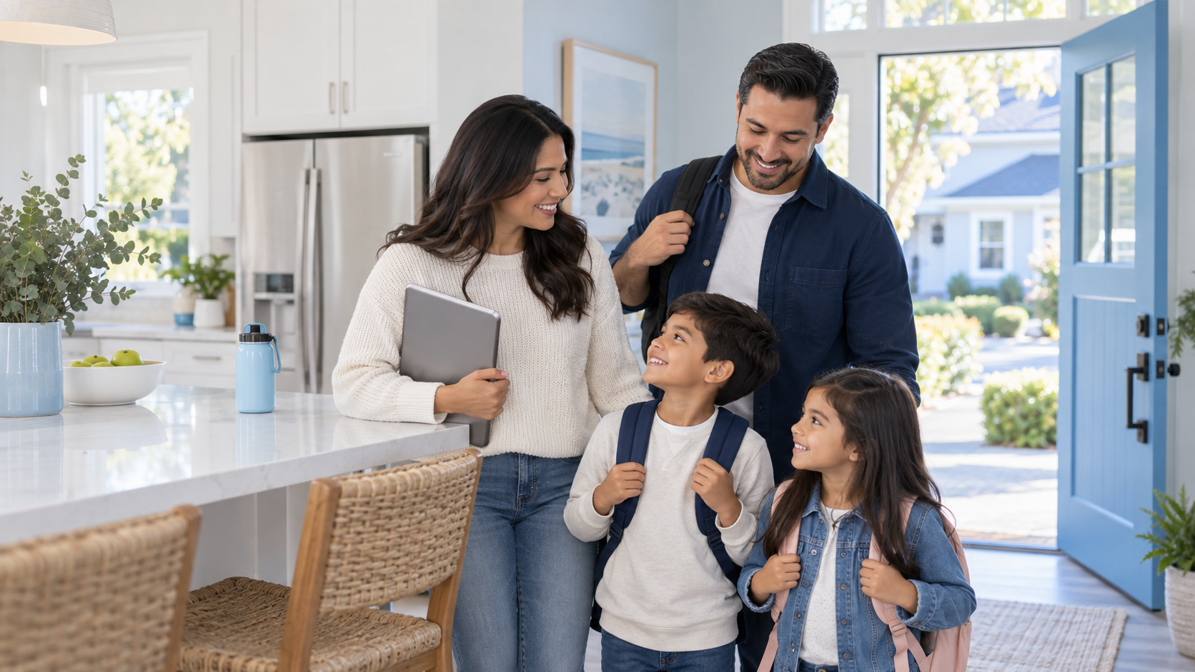 Familia protegida con seguro de vida temporal